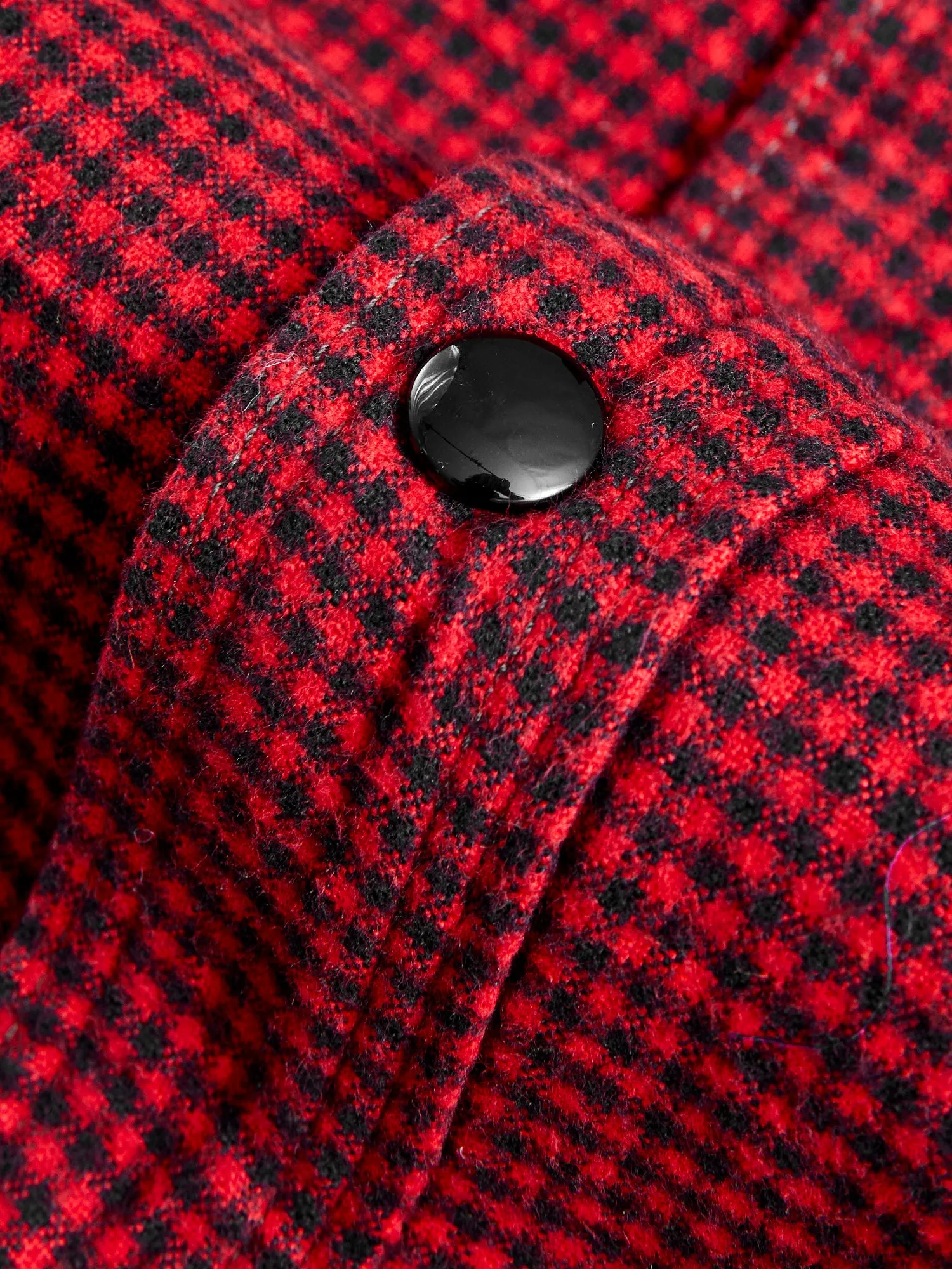 Vermont Lined Overshirt in Red Black