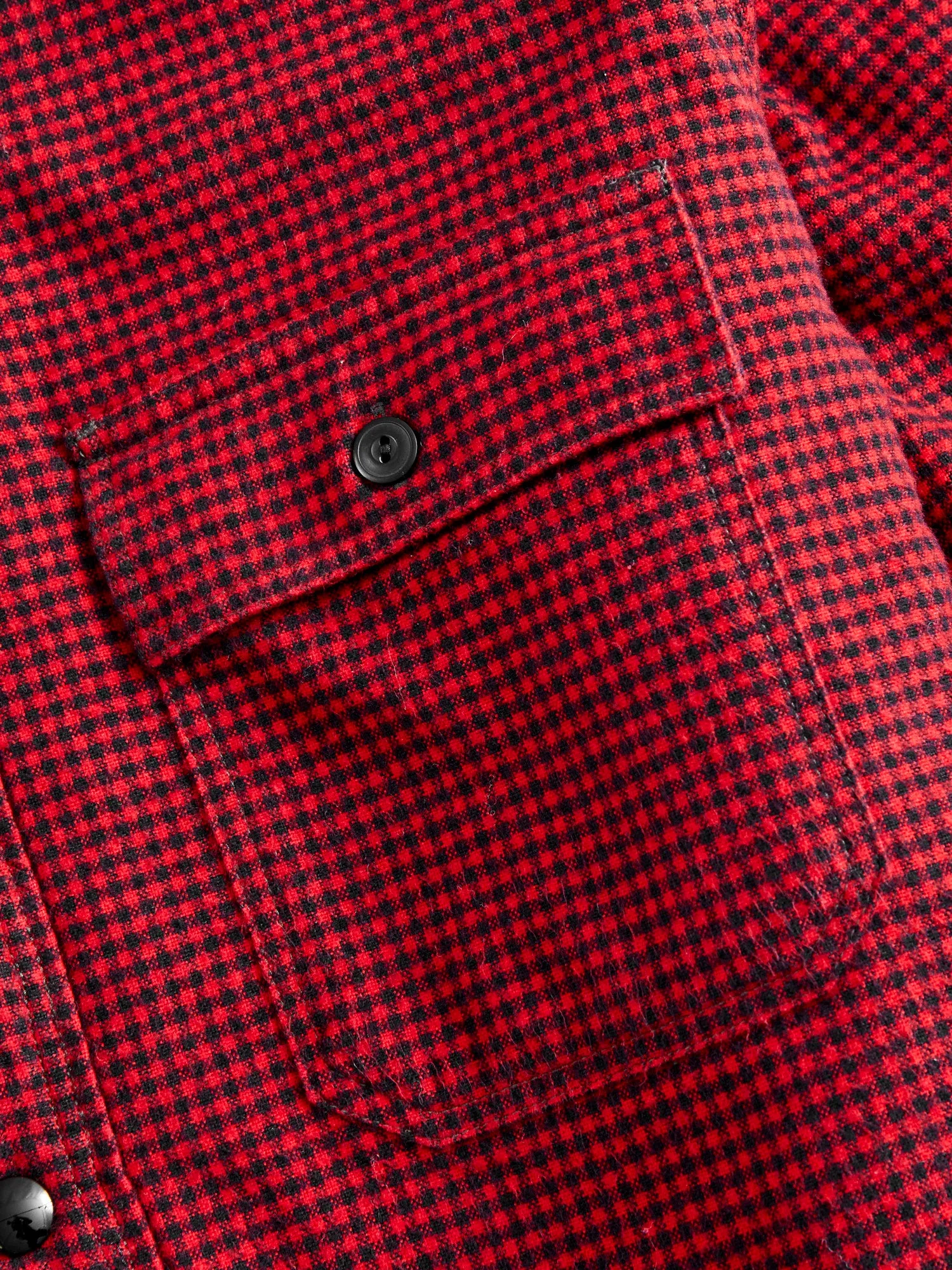 Vermont Lined Overshirt in Red Black