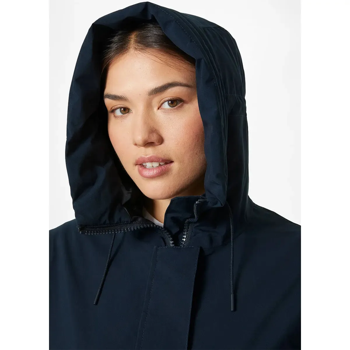 Victoria Mid Length Raincoat - Navy