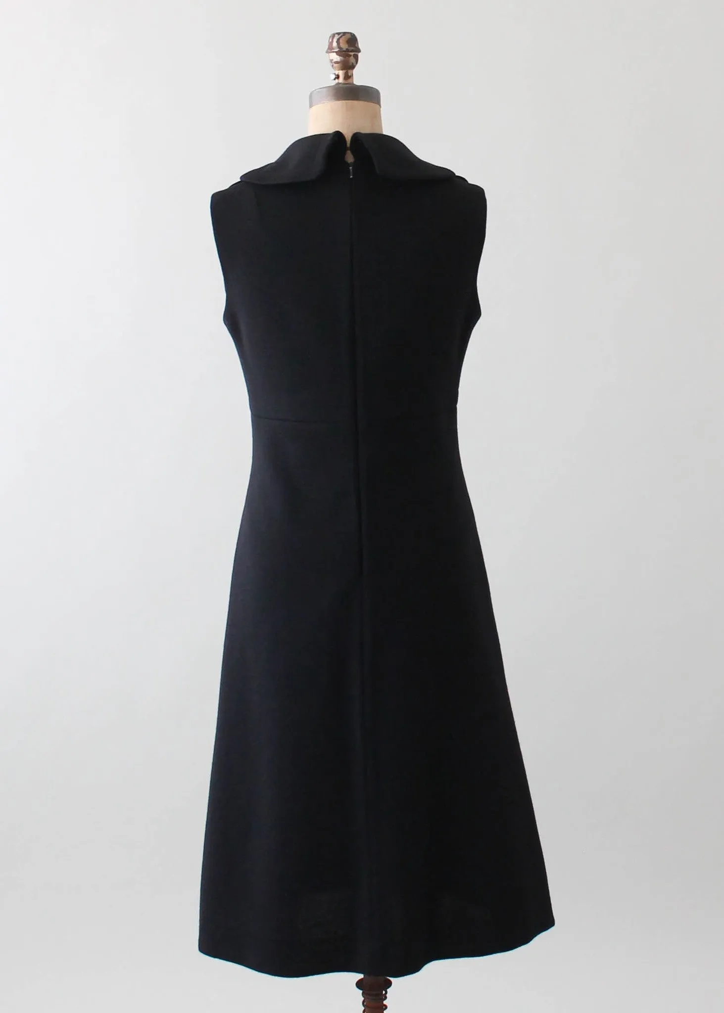 Vintage 1960s Pierre Cardin Minimalist Wool Dress