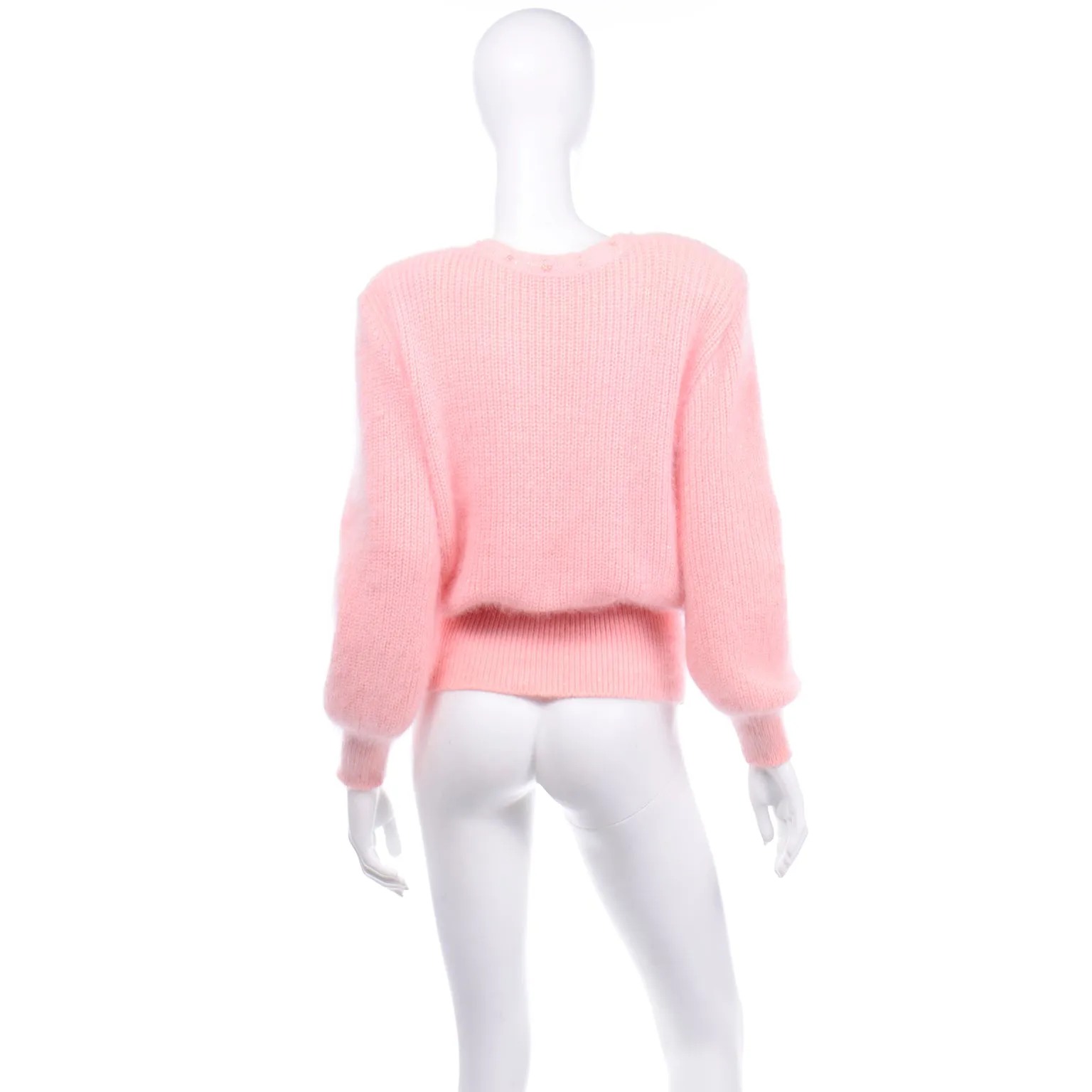 Vintage Ricama Pink Angora & Lambswool Sweater