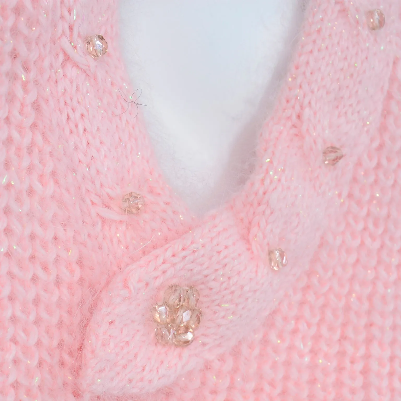 Vintage Ricama Pink Angora & Lambswool Sweater