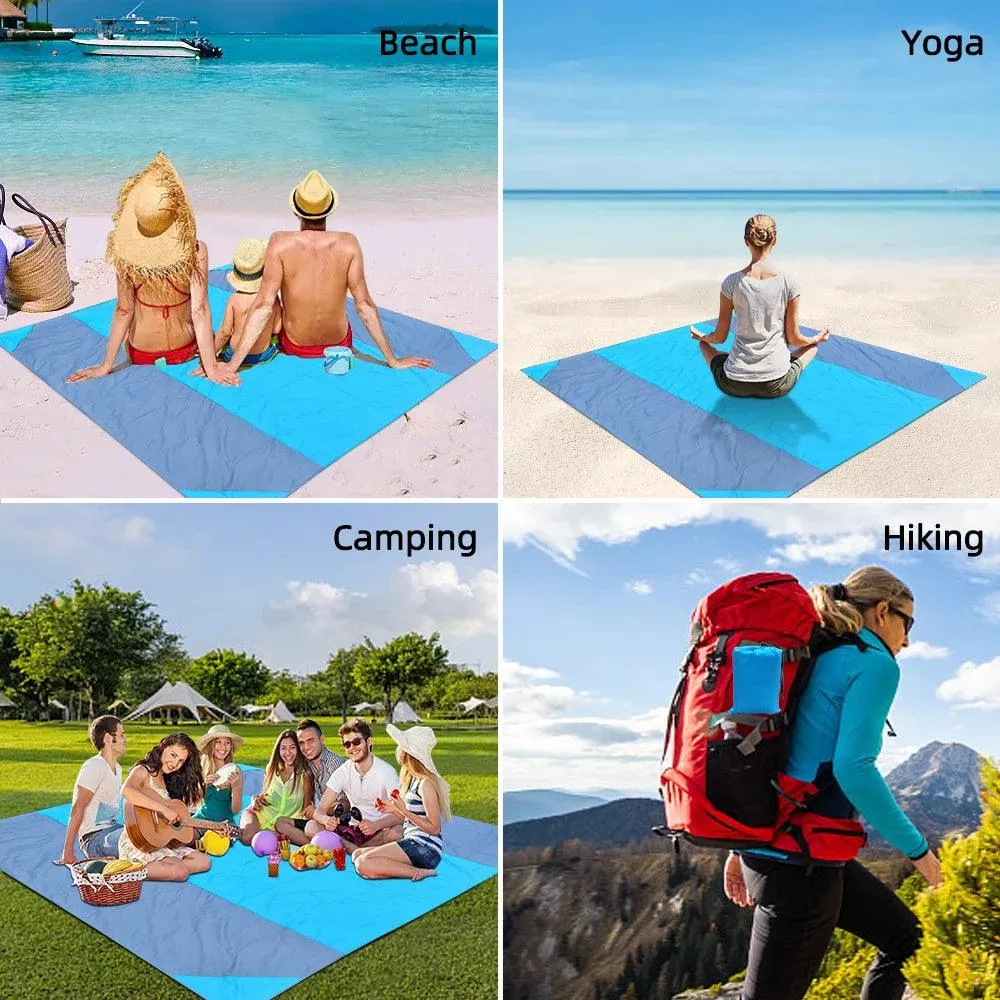 Waterproof Beach Mat: Extra Large Outdoor Camping Blanket – Sand-Free, Foldable, and Portable