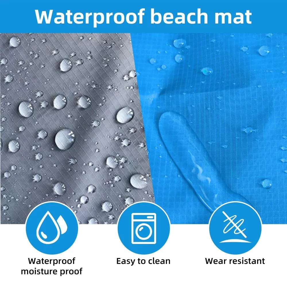 Waterproof Beach Mat: Extra Large Outdoor Camping Blanket – Sand-Free, Foldable, and Portable