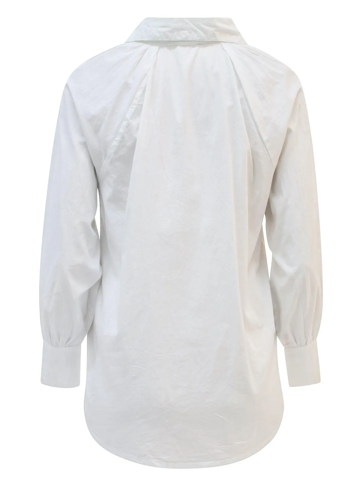 White Cotton Pullover Shirt