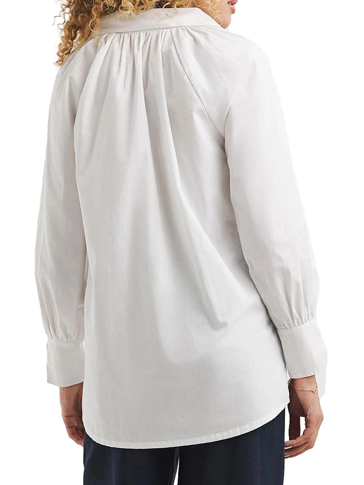 White Cotton Pullover Shirt