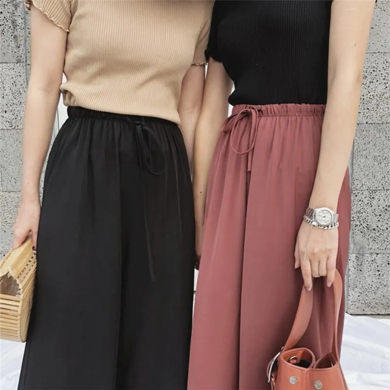 Wide Leg Casual High Waist Pants