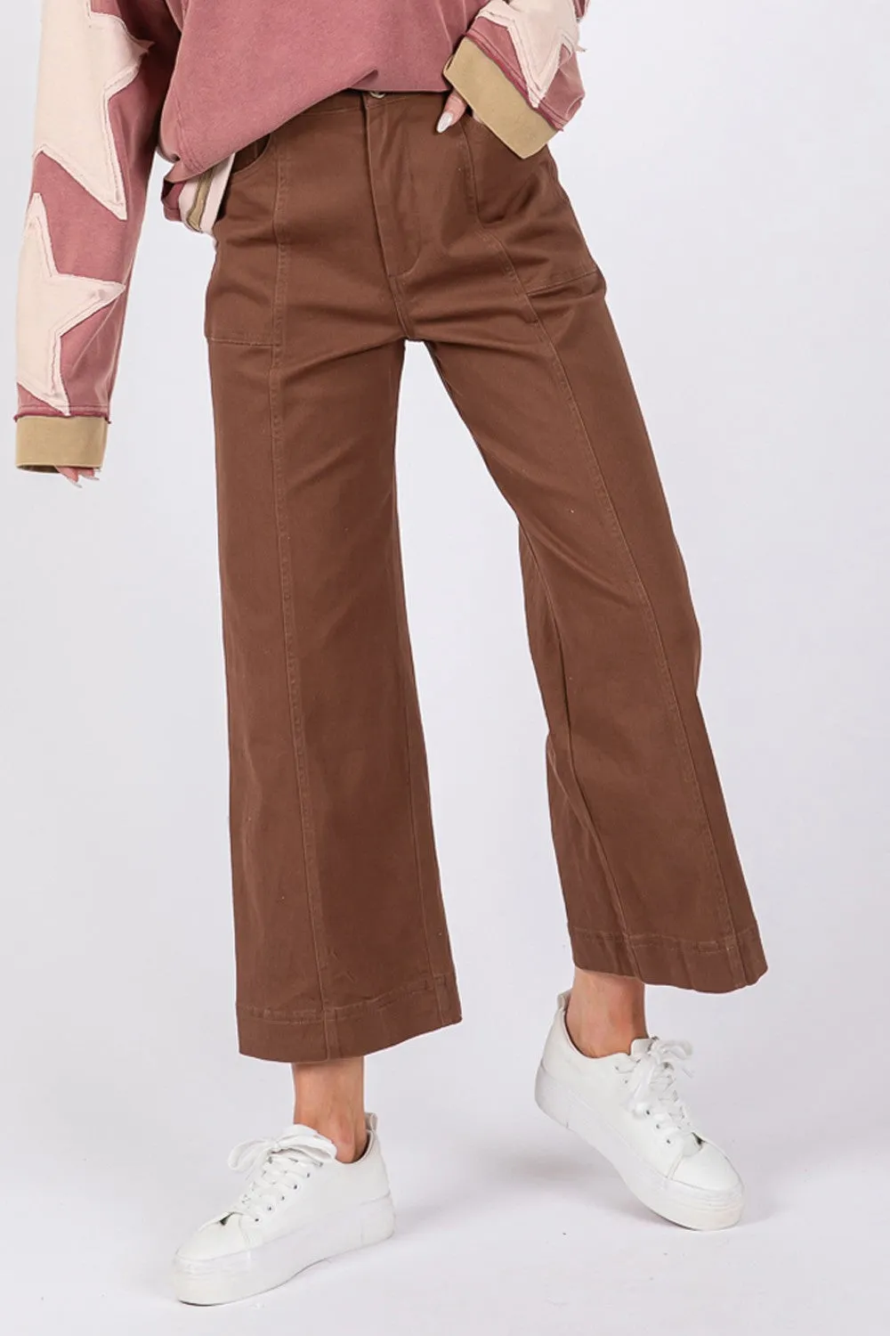 Wide Leg Cropped Pants