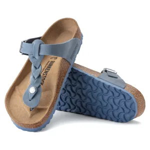 Women's Birkenstock Gizeh Braid Oiled Leather Color: Dusty Blue