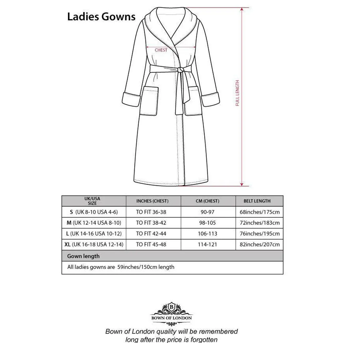 Women's Extra Long Bathrobe - Chicago