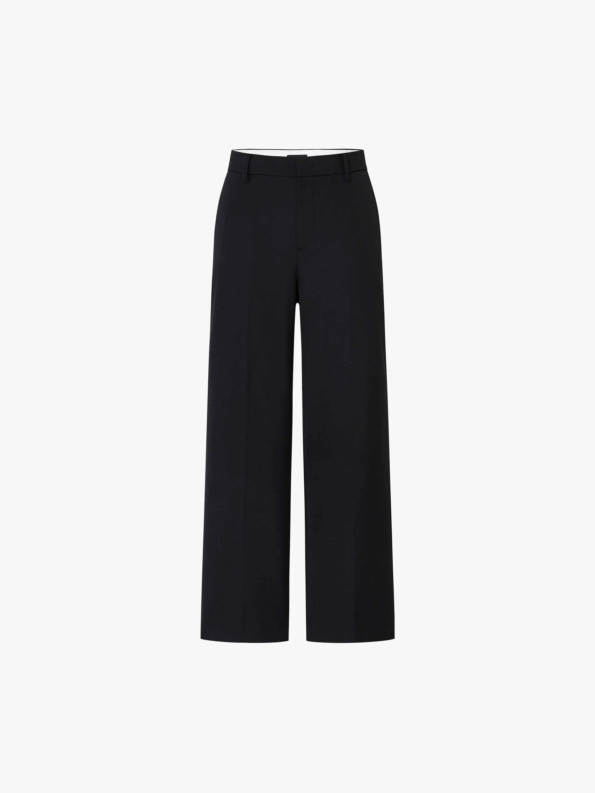 Wool Blend Tailored Ankle Pants