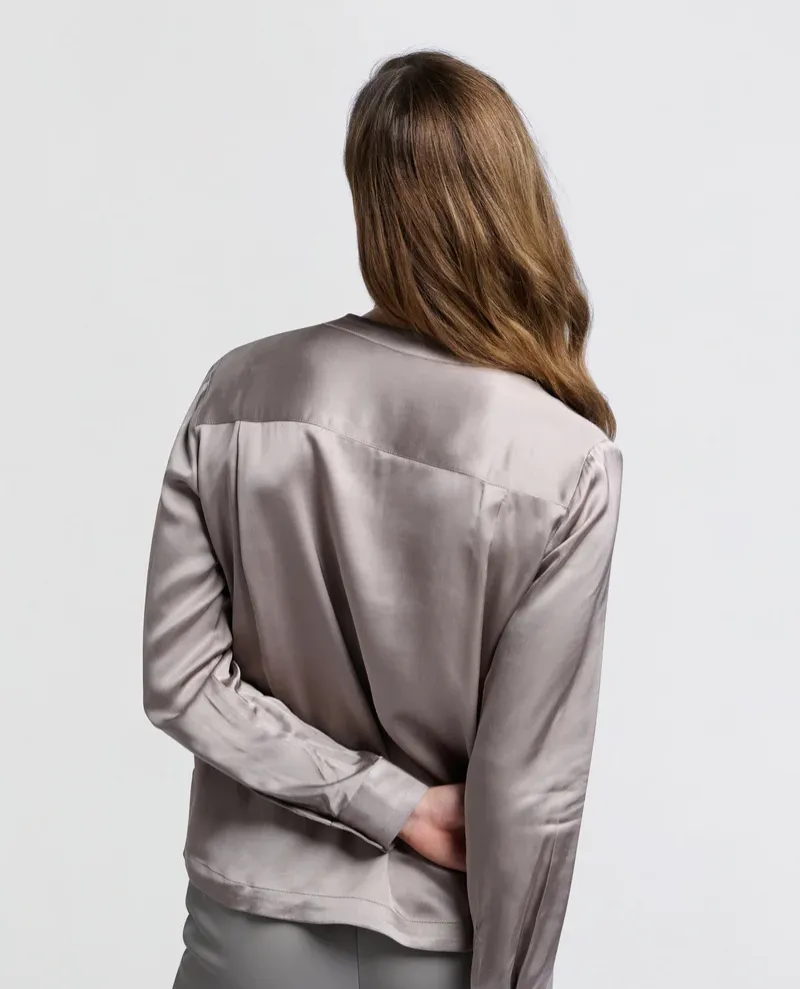 Yaya Moon Rock Satin Blouse