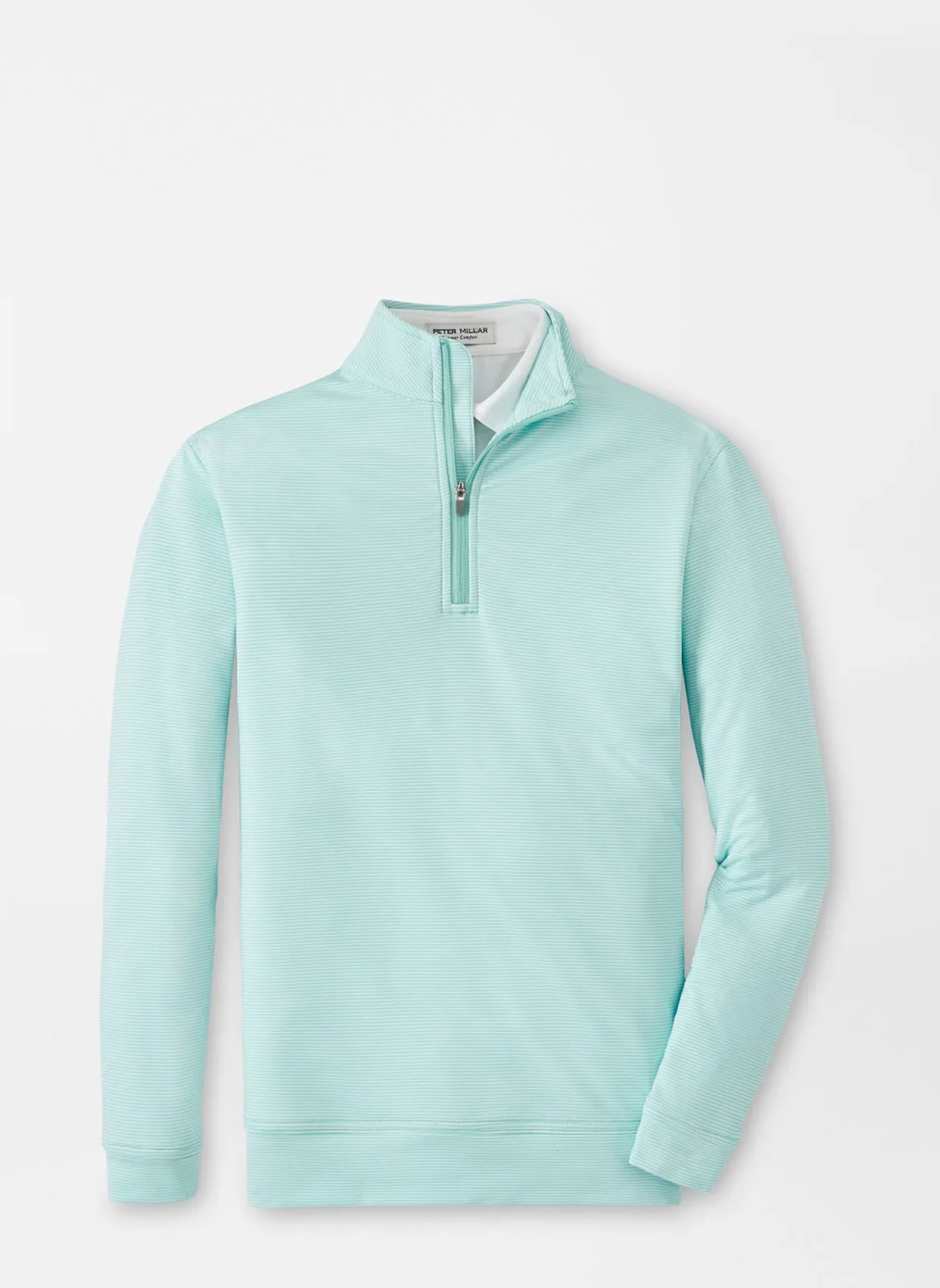 YOUTH Perth Sugar Stripe Performance Quarter-Zip - Cabana Blue